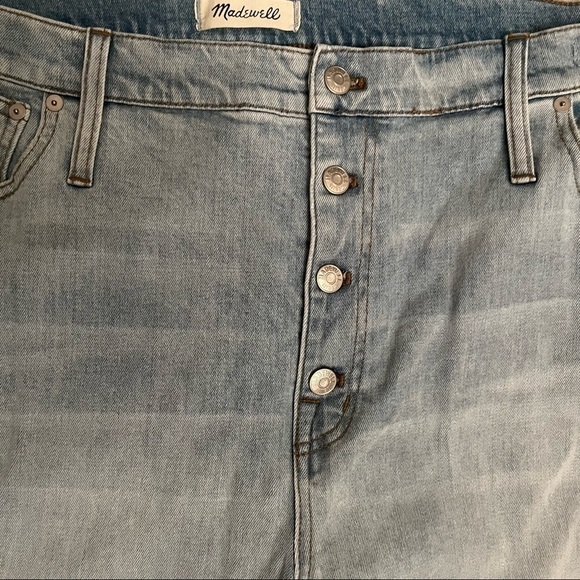 NWT Madewell The High-Rise Slim Crop Boyjean Fitzgerald Wash Button Front W 36 - Picture 6 of 13